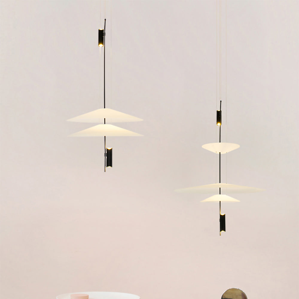 Modern LED Ceiling Fixture 26 Inch White Acrylic Adjustable Height for Kitchen Dining Bedroom Entryway Overhead Lighting Fixture