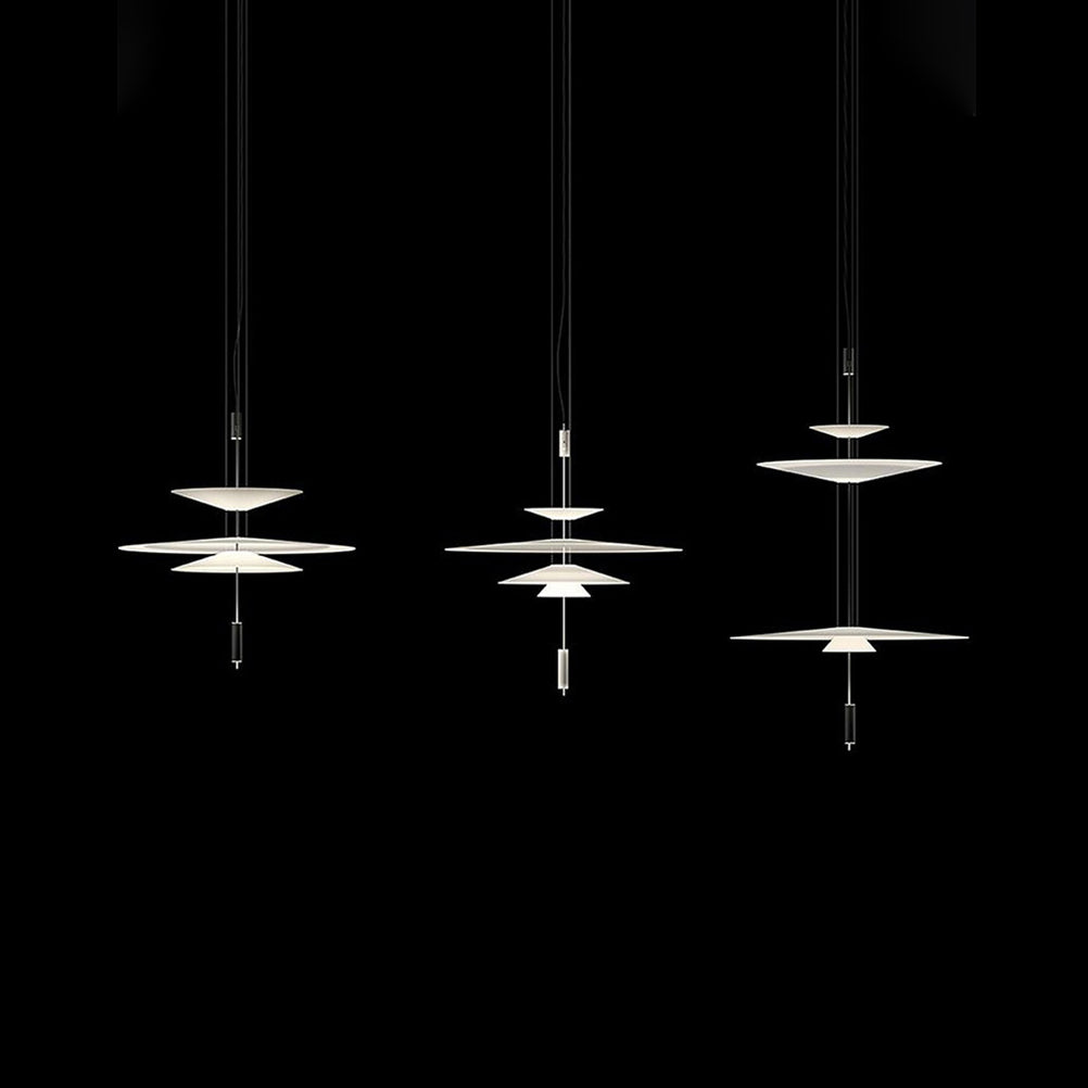 Modern LED Ceiling Fixture 26 Inch White Acrylic Adjustable Height for Kitchen Dining Bedroom Entryway Overhead Lighting Fixture