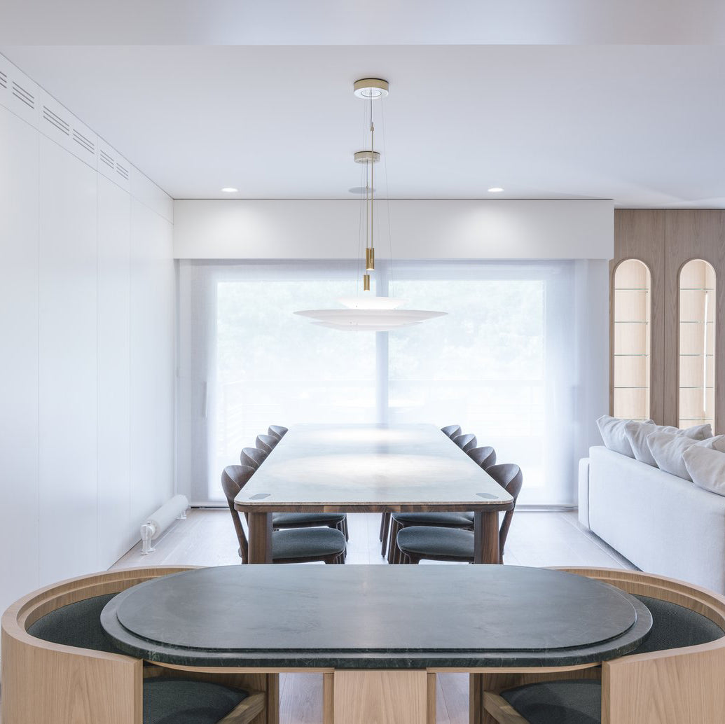 Modern LED Ceiling Fixture 26 Inch White Acrylic Adjustable Height for Kitchen Dining Bedroom Entryway Overhead Lighting Fixture