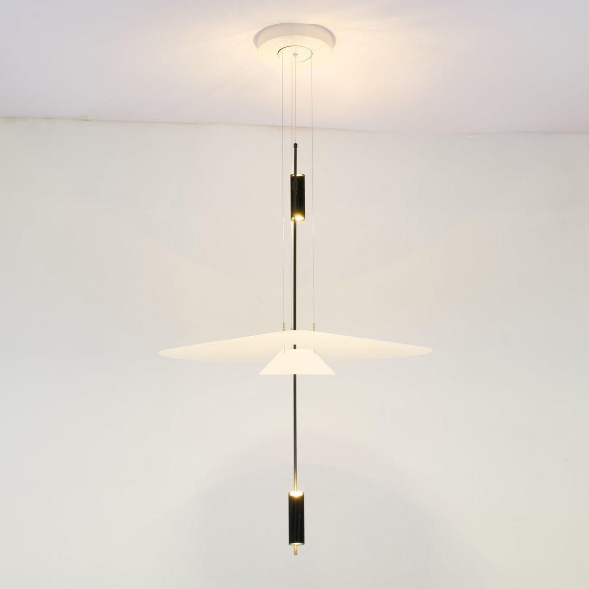 Modern LED Ceiling Fixture 26 Inch White Acrylic Adjustable Height for Kitchen Dining Bedroom Entryway Overhead Lighting Fixture