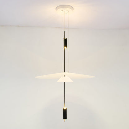 Modern LED Ceiling Fixture 26 Inch White Acrylic Adjustable Height for Kitchen Dining Bedroom Entryway Overhead Lighting Fixture