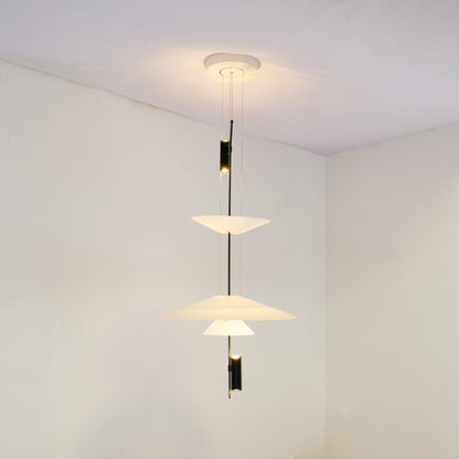 Modern LED Ceiling Fixture 26 Inch White Acrylic Adjustable Height for Kitchen Dining Bedroom Entryway Overhead Lighting Fixture