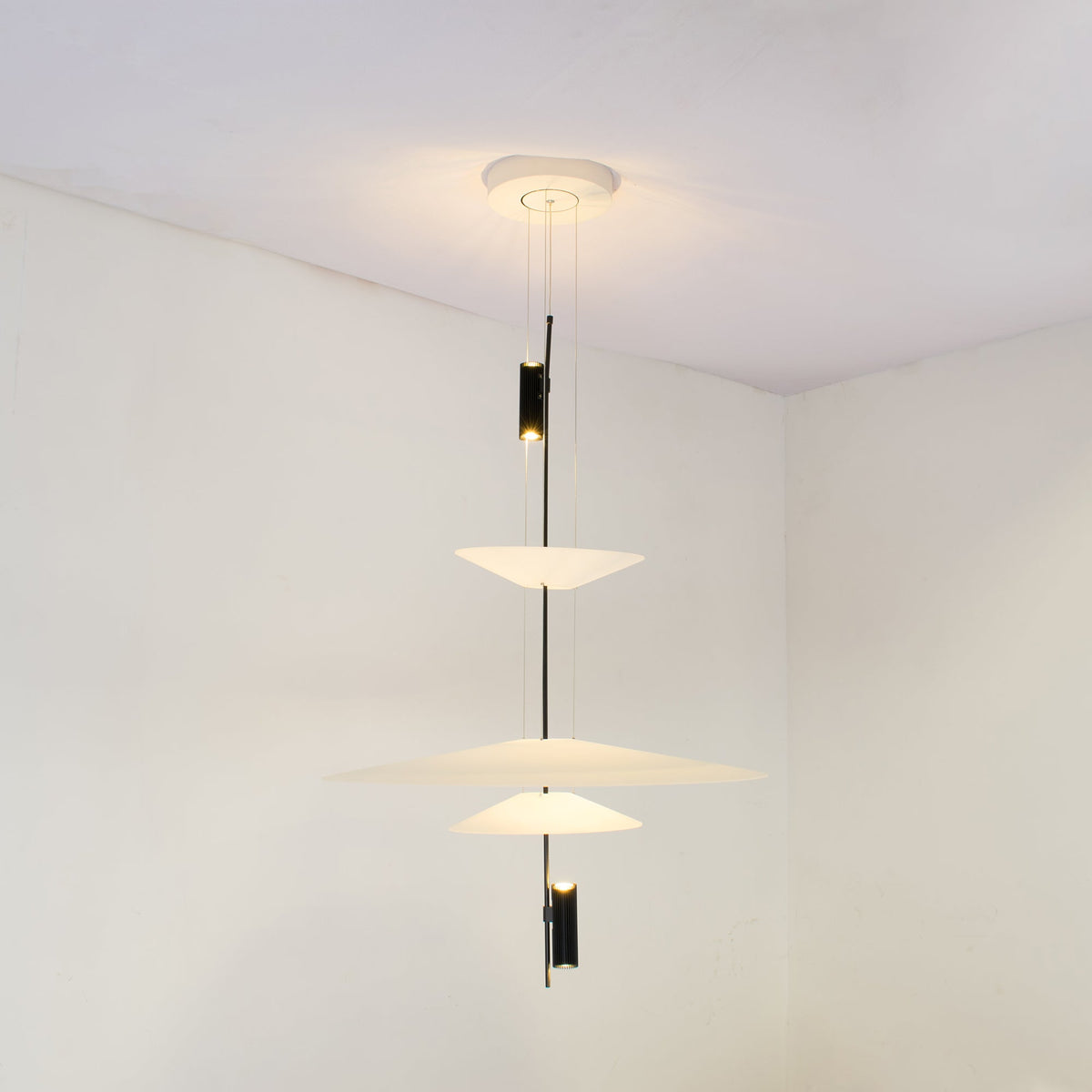 Modern LED Ceiling Fixture 26 Inch White Acrylic Adjustable Height for Kitchen Dining Bedroom Entryway Overhead Lighting Fixture