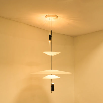 Modern LED Ceiling Fixture 26 Inch White Acrylic Adjustable Height for Kitchen Dining Bedroom Entryway Overhead Lighting Fixture