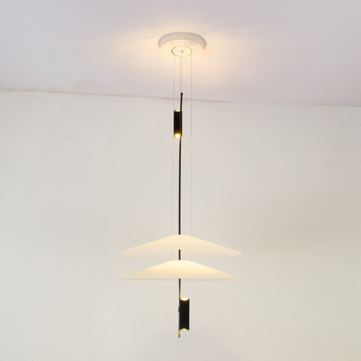 Modern LED Ceiling Fixture 26 Inch White Acrylic Adjustable Height for Kitchen Dining Bedroom Entryway Overhead Lighting Fixture