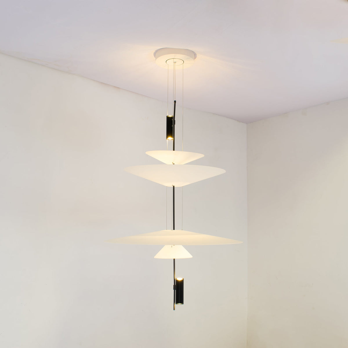 Modern LED Ceiling Fixture 26 Inch White Acrylic Adjustable Height for Kitchen Dining Bedroom Entryway Overhead Lighting Fixture
