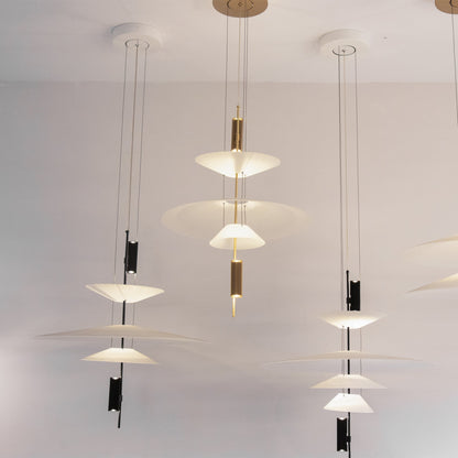 Modern LED Ceiling Fixture 26 Inch White Acrylic Adjustable Height for Kitchen Dining Bedroom Entryway Overhead Lighting Fixture
