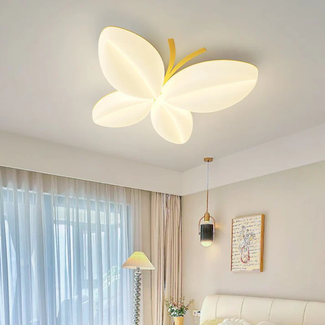 Flana Collection | LED Ceiling Lamp in Butterfly Shape with Soft Light | Charming Design for Children's Rooms