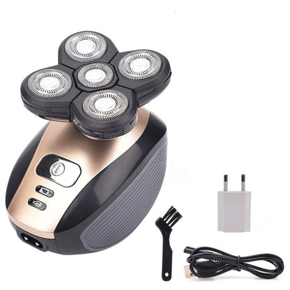Electric Shaver for Bald Head, Waterproof Rotary Shaver with 5 Blades, Head Shaver, Rechargeable Electric Razor
