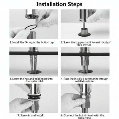 Flexible 360° Faucet Attachment with Integrated Spray Function for Effortless Cleaning