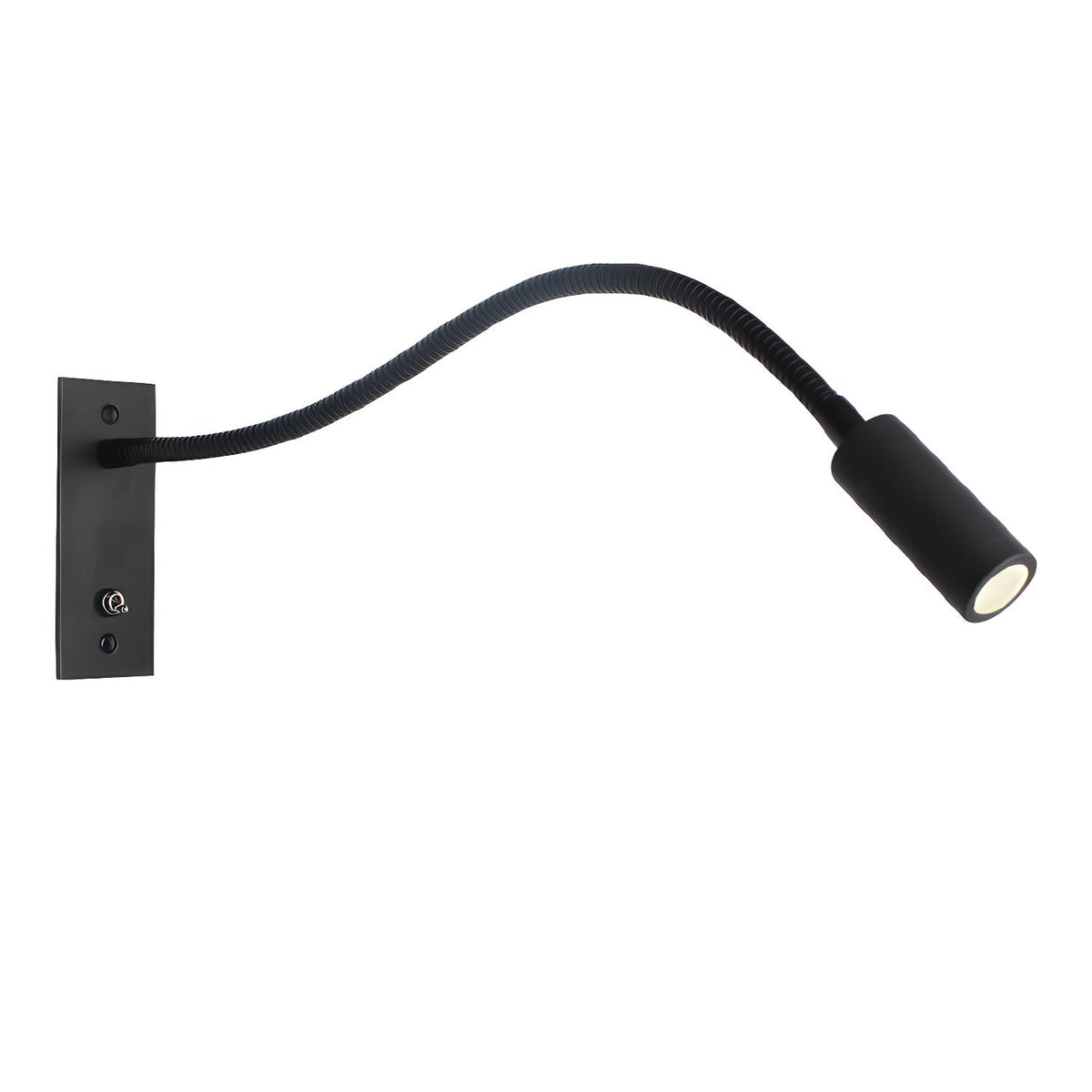 Adjustable LED Reading Light Wall Mount Black Metal Gooseneck Arm Sconce for Bedroom Nightstand Study Desk Task Lighting Modern Minimalist S