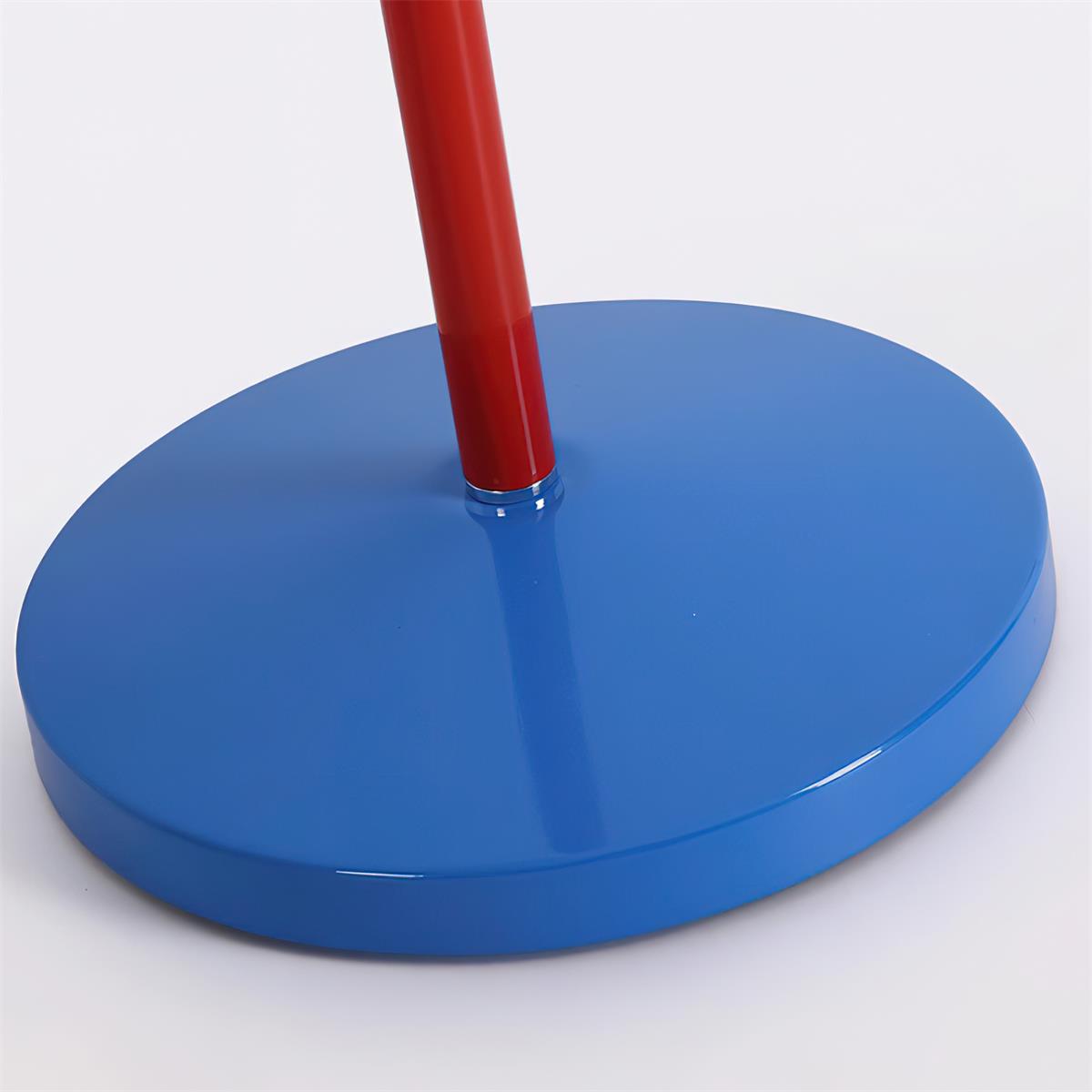 Articulated Task Lamp Standing Light 74 Inches Tall Posable Metal Reading Lamp Blue Red Yellow Colorful Modern Accent for Living Room Office
