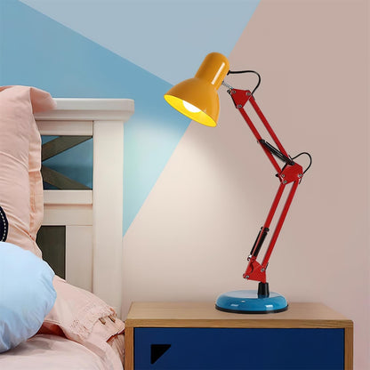 Articulating Metal Arm Task Lamp 21.6 in with Multicolor Accents for Desks Bedrooms Home Office Reading Study Workspace Nightstand