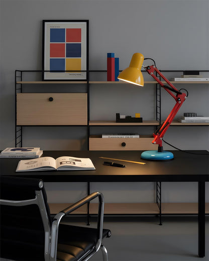 Articulating Metal Arm Task Lamp 21.6 in with Multicolor Accents for Desks Bedrooms Home Office Reading Study Workspace Nightstand