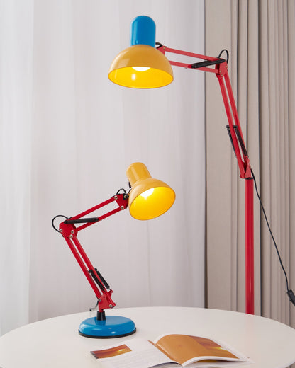 Articulating Metal Arm Task Lamp 21.6 in with Multicolor Accents for Desks Bedrooms Home Office Reading Study Workspace Nightstand