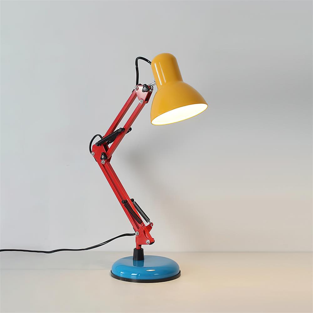 Articulating Metal Arm Task Lamp 21.6 in with Multicolor Accents for Desks Bedrooms Home Office Reading Study Workspace Nightstand