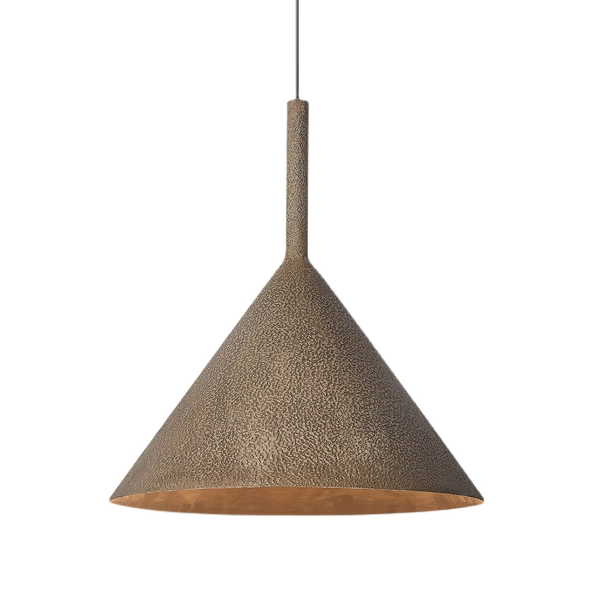 Iron Ceiling Fixture Hammered Texture Adjustable Height 18×19 in Overhead Dining Kitchen Island Entryway Aged Bronze Cone Shade