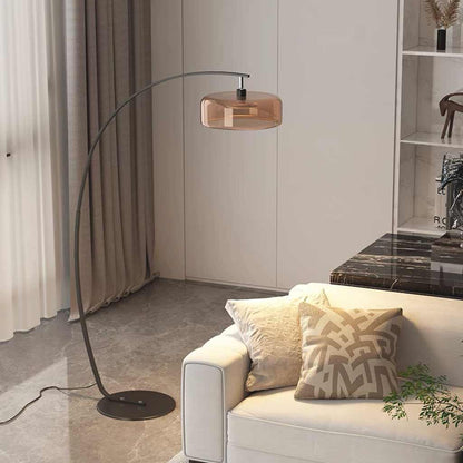 Arched Arc Floor Lamp with Three Color Temperature Settings for Bedrooms, Living Rooms & Home Offices