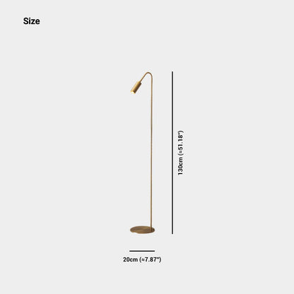 Arching Brass Spotlight Lamp with Adjustable LED Temperature 51 in Tall for Modern Homes Offices and Art Spaces