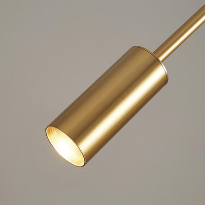 Arching Brass Spotlight Lamp with Adjustable LED Temperature 51 in Tall for Modern Homes Offices and Art Spaces