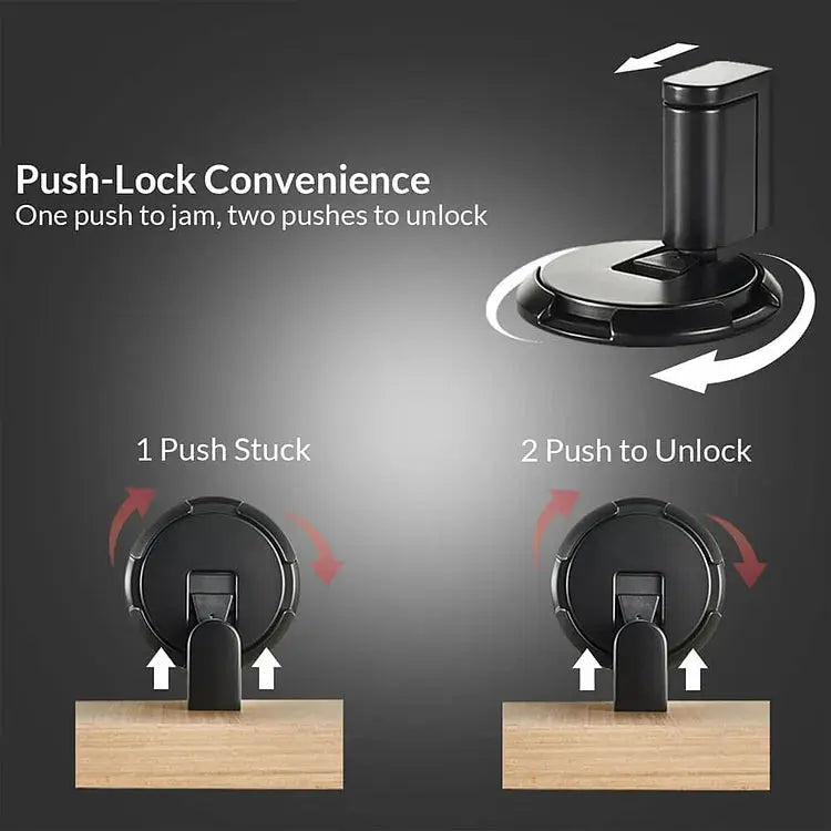 Floor Door Stopper with Press-to-Lock Feature | Durable Zinc Alloy for Secure Door Control
