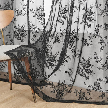 Flora Sheer Curtains - Lightweight Microfiber for Living Room, Elegant Design