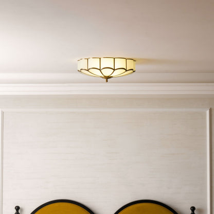 Brass Ceiling Light Flush Mount Frosted Glass Multi-Arm for Bedroom Study Living Room Modern Semi-Flush Home Indoor Accent Lighting