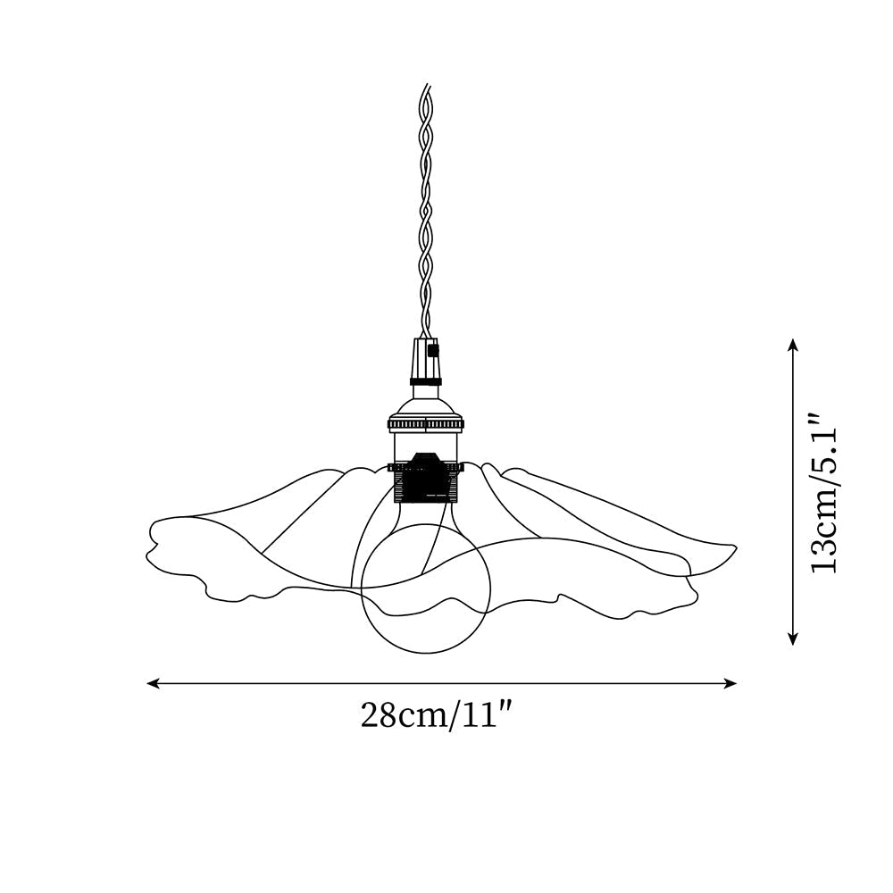 Glass Pendant Light 11 Inch Dome Shade Adjustable Hanging Fixture for Kitchen Island Dining Room Table Vintage Style Ceiling Lamp E26 Socket