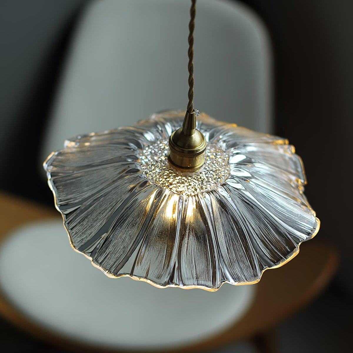Glass Pendant Light 11 Inch Dome Shade Adjustable Hanging Fixture for Kitchen Island Dining Room Table Vintage Style Ceiling Lamp E26 Socket