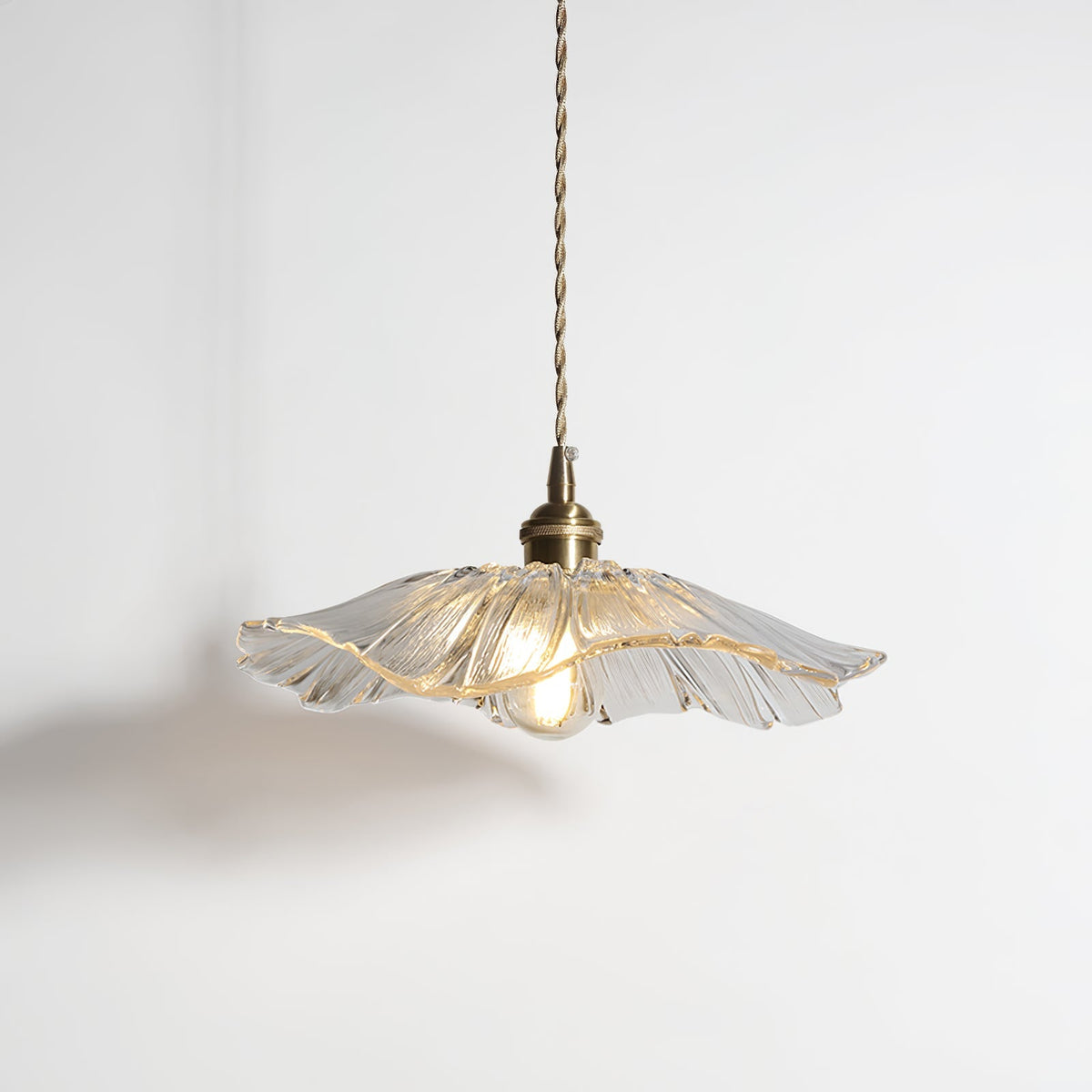 Hanging Ceiling Fixture with Floral Glass Shade 11 in x 5 in for Dining Areas Kitchen Islands Breakfast Nooks Pink Clear Green Finish Adjust
