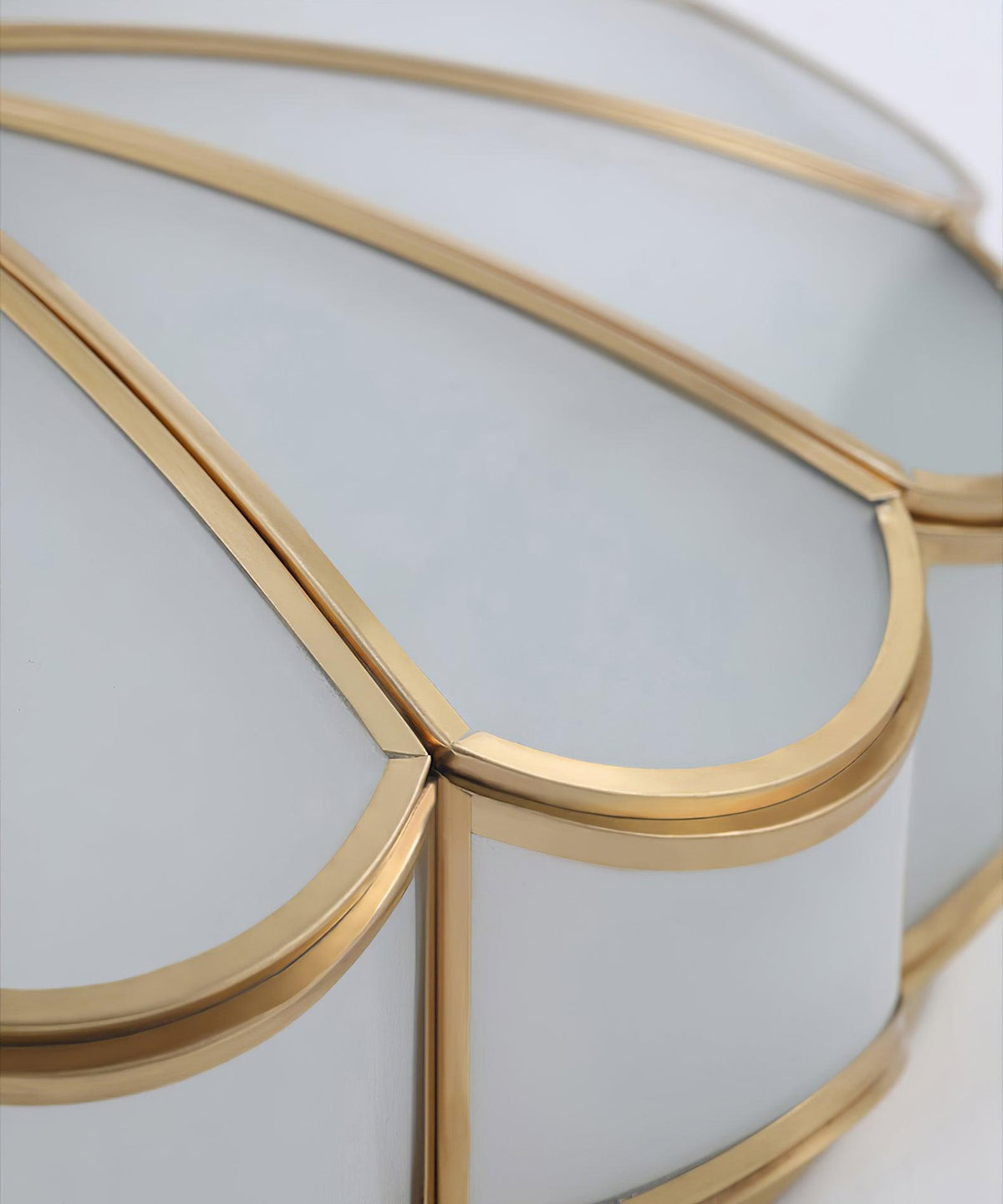 Brass Ceiling Light Flush Mount Frosted Glass Multi-Arm for Bedroom Study Living Room Modern Semi-Flush Home Indoor Accent Lighting