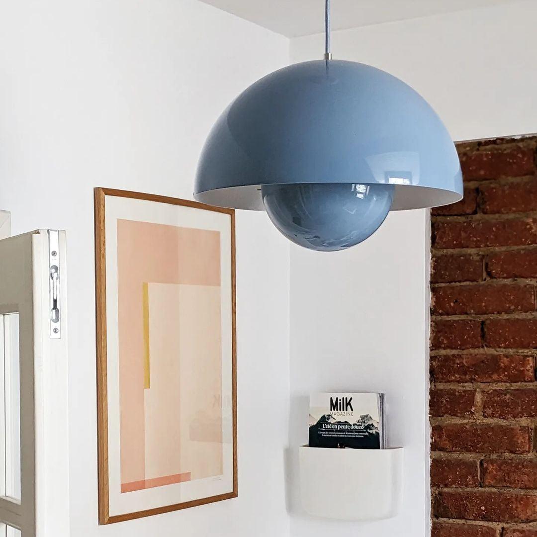 Geometric Aluminum Hanging Fixture 9 Inch Matte Modern Overhead Illumination for Kitchen Dining Room Entry