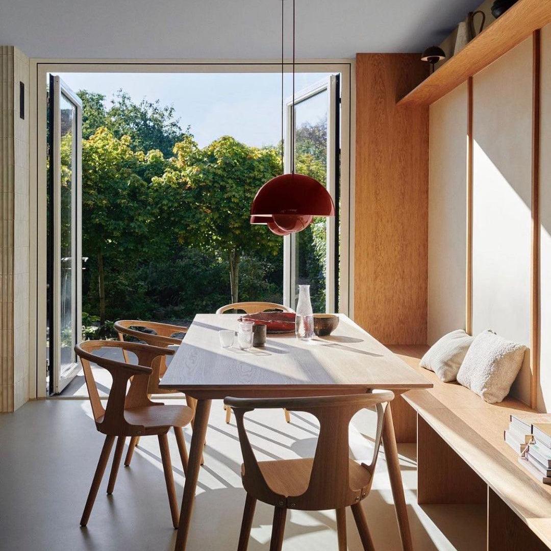 Geometric Aluminum Hanging Fixture 9 Inch Matte Modern Overhead Illumination for Kitchen Dining Room Entry