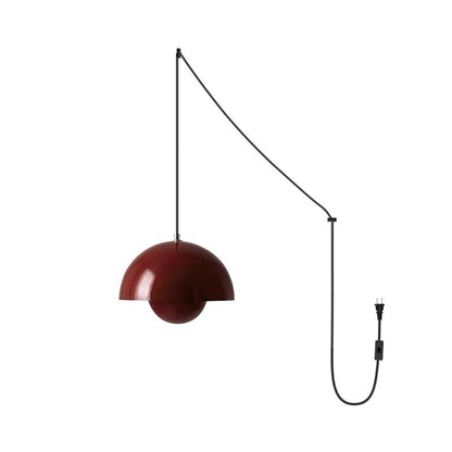 Aluminum Overhead Fixture 9 in Dome Shade Adjustable Cord Contemporary Lighting Kitchen Dining Room Island Ceiling Lamp Geometric Hemisphere