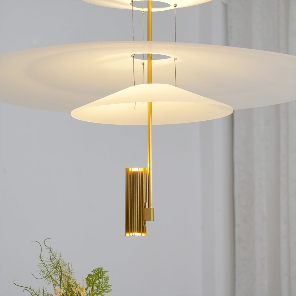 Modern LED Ceiling Fixture 26 Inch White Acrylic Adjustable Height for Kitchen Dining Bedroom Entryway Overhead Lighting Fixture
