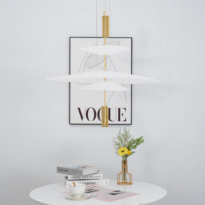 Modern LED Ceiling Fixture 26 Inch White Acrylic Adjustable Height for Kitchen Dining Bedroom Entryway Overhead Lighting Fixture