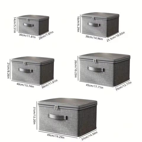 Folio Storage Box - Lightweight Fabric, Foldable Organizer
