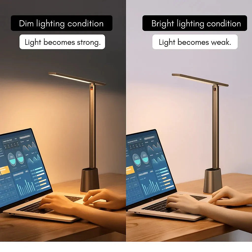 FoldLite | Foldable LED Desk Lamp with Dimming Function & USB Power | Compact Design for Home and Travel