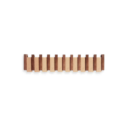 Foldable Wall Hook in Beech and Walnut Wood – Space-Saving Design for Coats and Accessories