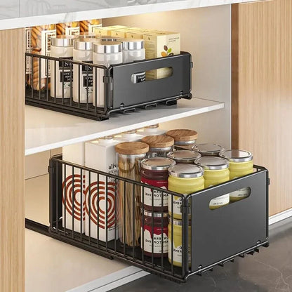 SORTFLOW – Pull-Out Basket Rack for Household Kitchen Storage