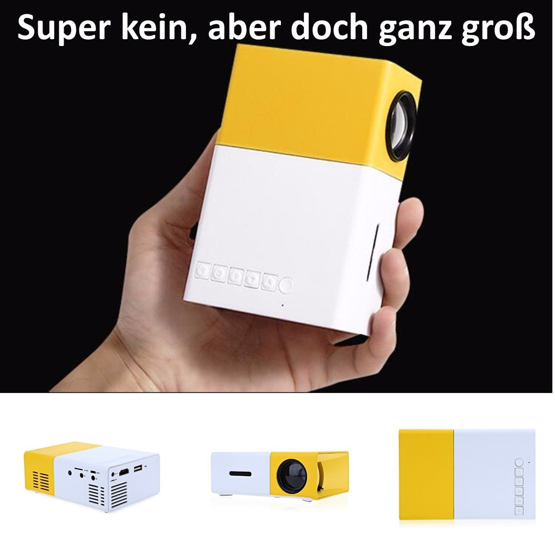 Portable LED Projector for Home Movies & Streaming | Compact Video Projector with USB SD Card Reader HDMI Support for Laptop Phone Tablet
