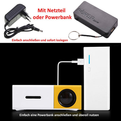 Portable LED Projector for Home Movies & Streaming | Compact Video Projector with USB SD Card Reader HDMI Support for Laptop Phone Tablet
