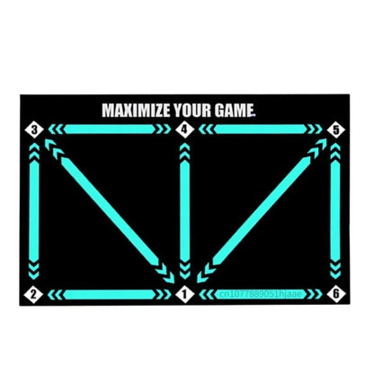 Soccer Skills Training Mat 35 in × 24 in Indoor Footwork Dribbling Practice Set Ball Control Exercises Youth Home Drills Anti-Slip Socks