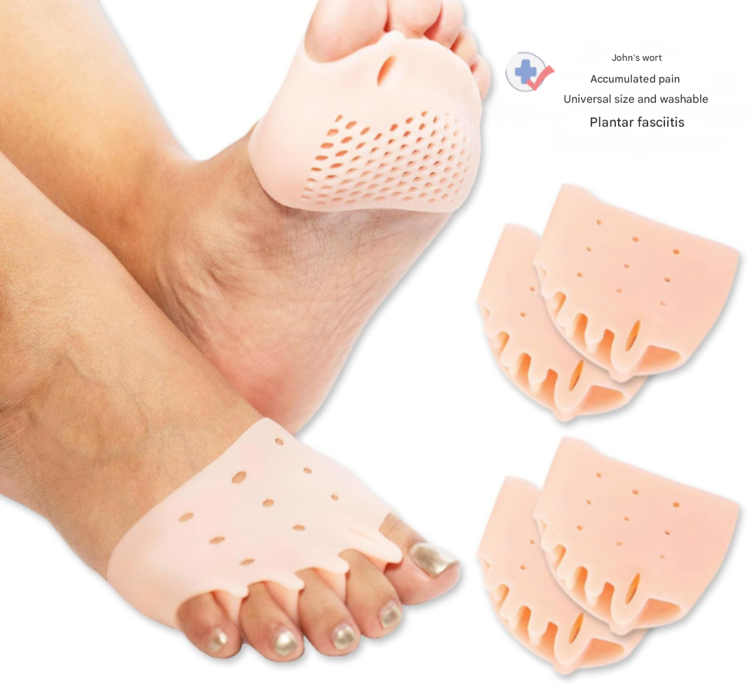 Gel Toe Spacers with Cushion Pads for Bunions & Overlapping Toes – Silicone Foot Support for Pain Relief & Realignment in Shoes or