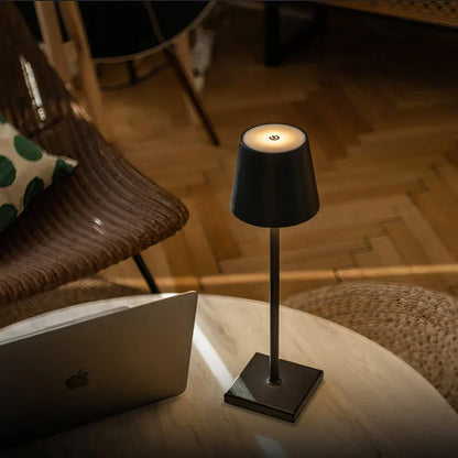 Rechargeable LED Table Lamp with Touch Control – Cordless Portable Light for Indoor & Outdoor Use – IP65 Waterproof Desk Lamp – Adjustable