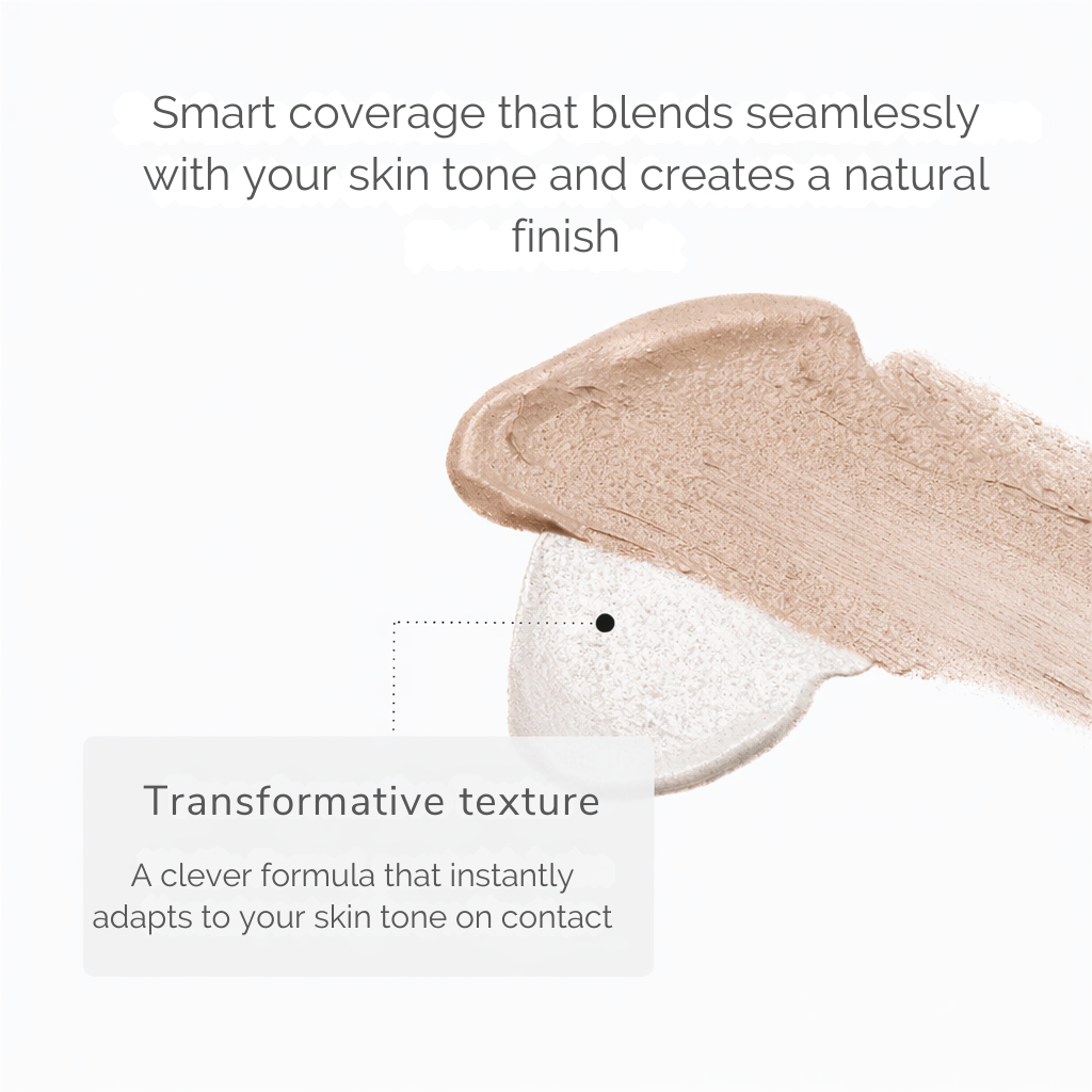 Color-Adapting Foundation Stick with Built-In Brush for Flawless Skin Tone Matching and Hydration | Cream Foundation Makeup | Travel-Friendl
