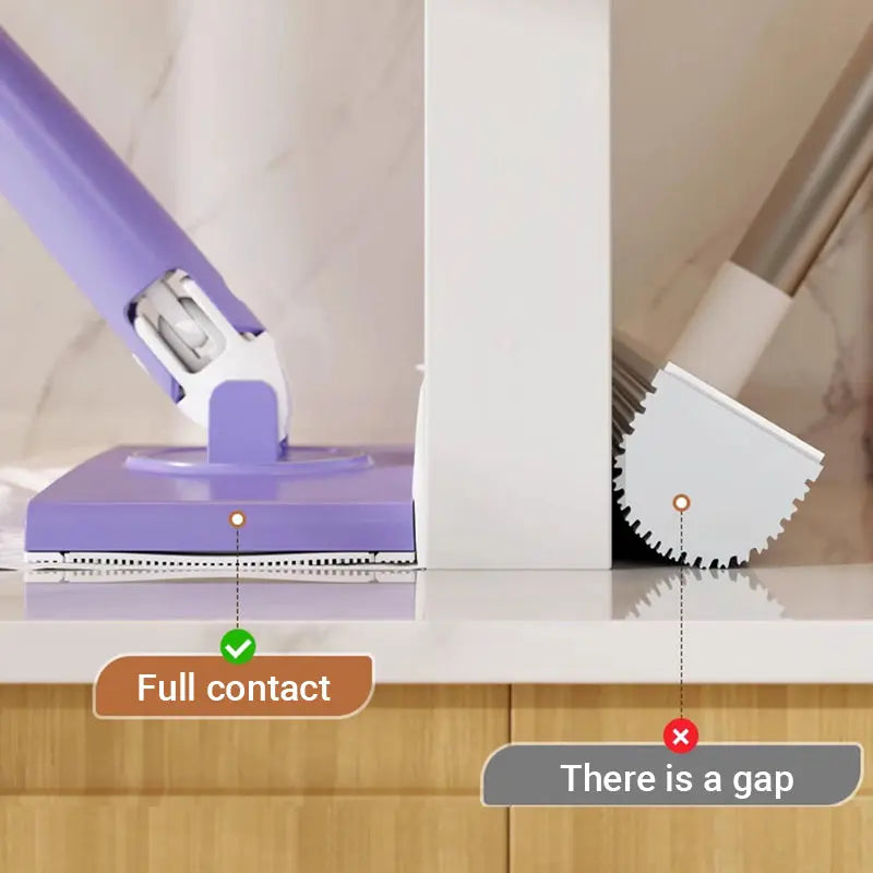 Disposable Wipe Floor Mop with 28-Inch Handle for Kitchens Bathrooms Hardwood Tile No-Bucket Quick Clean System Lilac