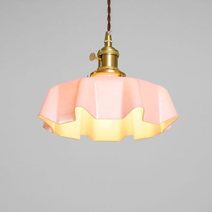 Hanging Ceiling Light Fixture Textured Dome Shade White Beige Pink Blue for Kitchen Island Dining Room Adjustable Height Indoor Pendant Lamp