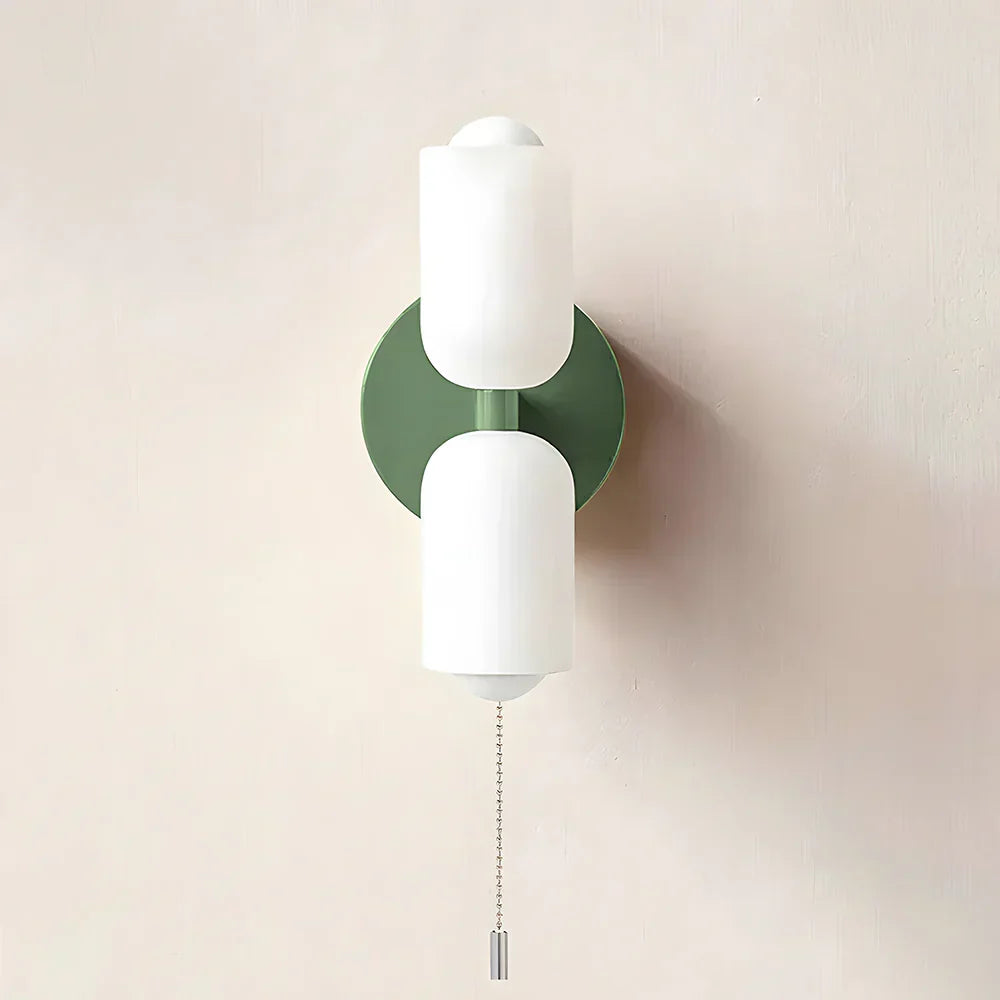 Iron & Glass Sconce Dual-Light Fixture for Bedroom Hallway Bathroom Parisian-Inspired Accent 10 in Tall E14 Socket 6 Finishes