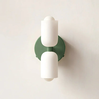 Iron & Glass Sconce Dual-Light Fixture for Bedroom Hallway Bathroom Parisian-Inspired Accent 10 in Tall E14 Socket 6 Finishes